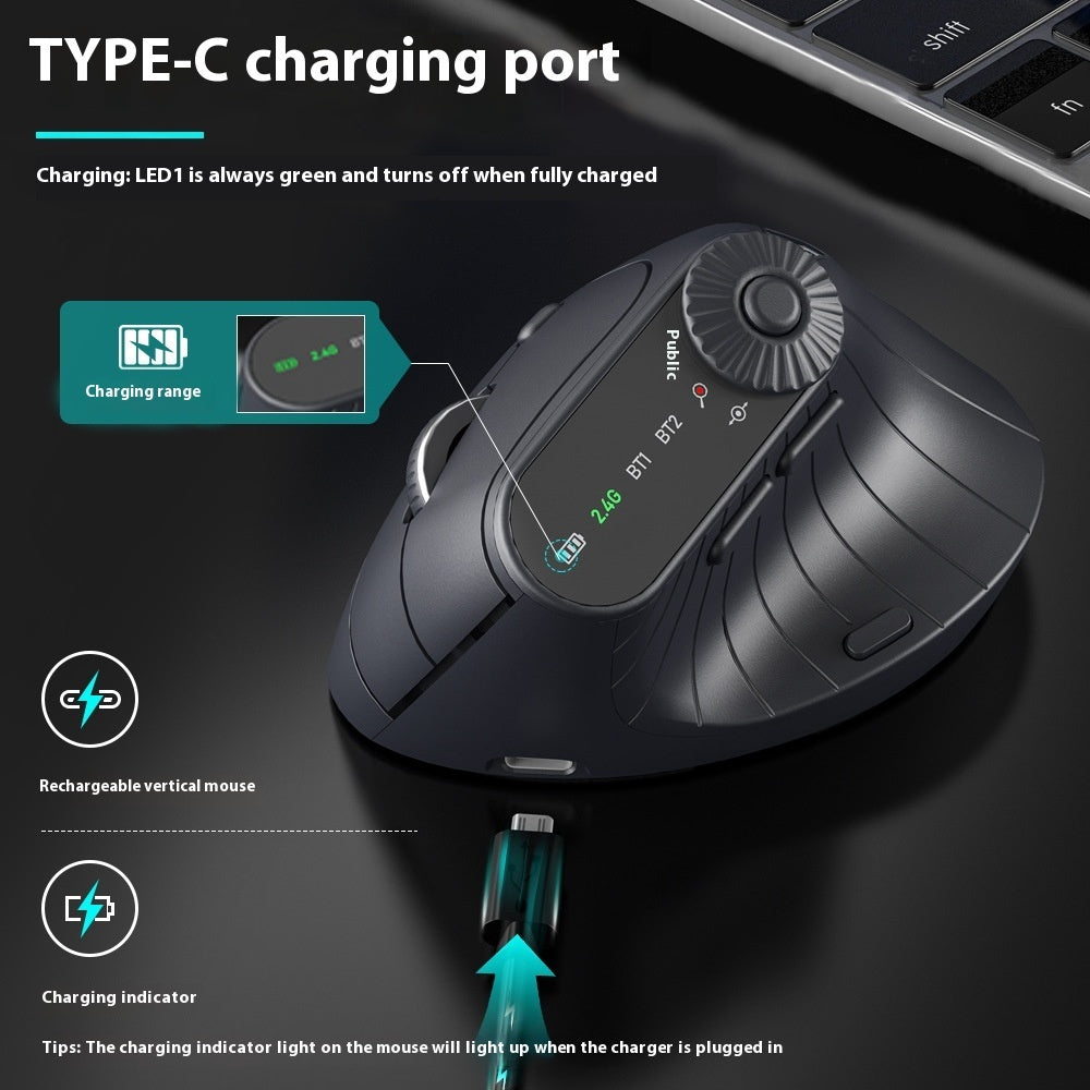 Multifunctional Ergonomic Vertical Bluetooth Wireless Mouse