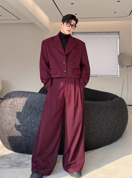 Two Piece Retro Thick Short Casual Suit Set For Niche Designers